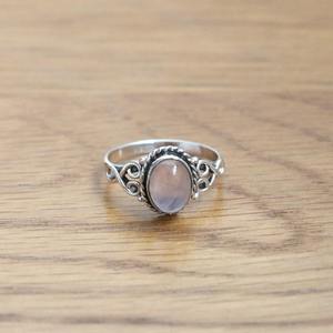 Bijoux pour femmes Bague style bohème en argent 925 Sterling Silver Rose Quartz Gemstone Trending Handmade Ring Gift For Love - Product Image 3