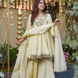 Traje Salwar Étnico Tradicional para Mujer, Estilo Vintage para Fiestas, Bodas, Diwali, Playa, Graduación, Ropa de Invierno - Product Image 1