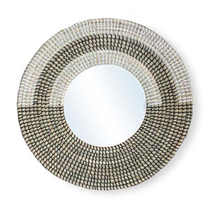 Miroir en herbe de mer en gros, décoration murale en paille naturelle pour salon, miroirs en herbe de mer tissés - Product Image 6