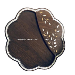 Bandeja de chocolate de madera de nácar, diseño atractivo, plato de chocolate de lujo, bandeja de chocolate de lujo de forma redonda - Product Image 4