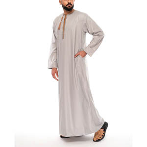 Material PERSONALIZADO de alta calidad para hombres, nuevo diseño, Jubba/Thobes, precio muy bajo, venta directa de fábrica - Product Image 3