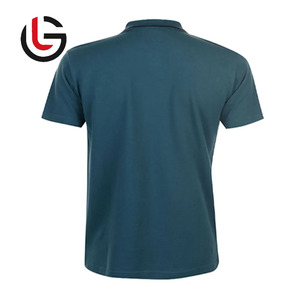 Camiseta Polo de Golf de punto transpirable de LICRA de algodón orgánico 100% para hombre, ropa de calle con estampado liso informal de talla grande - Product Image 2