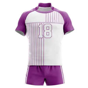 Ensemble maillot et short de rugby 2026 personnalisable – Impression sur mesure – Uniforme de rugby 100 % polyester léger et personnalisable - Product Image 2