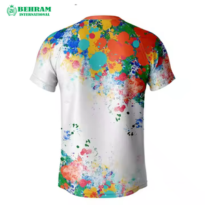 Venta al por mayor de Camisetas Personalizadas de microfibra para hombre, tejido de punto transpirable de secado rápido, 100% algodón, estilos de impresión por sublimación OEM para - Product Image 5