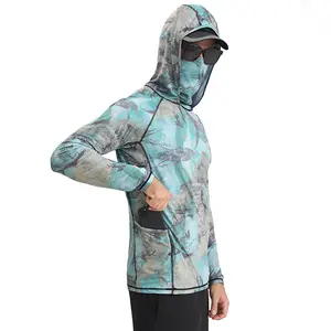 Customizable Emblem Fishing Shirt Breathable Fishing Shirt Fitness Sports Sun Protection Clothing