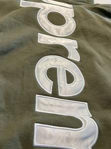 Gray Color 100% Cotton French Terry Custom Applique Heavy Weight Pullover <b>Hoodies</b> - Product Image 3