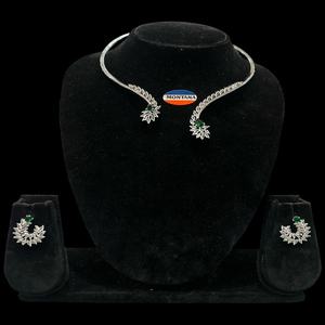 Bijoux de mariée plaqués argent avec pierres de diamant AD pour femmes et filles pour les fiançailles de mariage et les vêtements traditionnels - Product Image 1