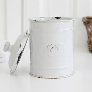 Tarro de almacenamiento de alimentos de metal pintado a mano personalizable con diseño artístico ideal para cocinas elegantes y exhibiciones decorativas únicas - Product Image 5