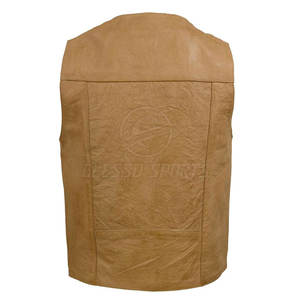 Chaleco de Cuero para Hombre, Estilo Urbano, Sin Mangas, Clásico, Informal, a la Moda - Product Image 2