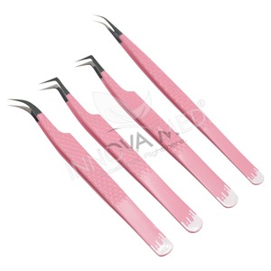 Pinzas de pestañas de color pastel al por mayor material sostenible de acero 2024 instrumentos lyelash pinzas de pestañas profesionales - Product Image 6