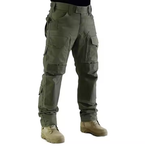 Pantalon cargo multi-poches de haute qualité pour hommes, logo personnalisé, couleur unie, pantalon cargo de sport, pantalon pour hommes - Product Image 1