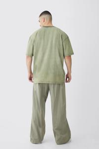 Soleil personnalisé fondu poids lourd T-shirt blanc surdimensionné poids lourd 100% coton T-Shirt surdimensionné Vintage T-shirt pour hommes stock - Product Image 3