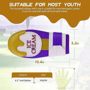 Gant coulissant de baseball et softball pour enfants, jeunes et adultes Protection souple et respirante pour la glisse - Product Image 6