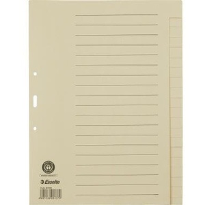 Separadores de Archivos de Papel en Blanco DIN A4 Esselte con 20 Pestañas de Índice Color Gamuza - Product Image 1