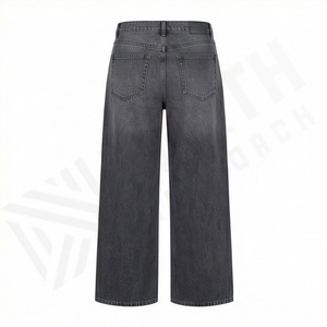 Vêtements de mode d'extérieur, jeans en denim, pantalon de haute qualité, lavage à l'acide, pantalon à jambes larges, design unique, bas décontractés pour femmes - Product Image 2