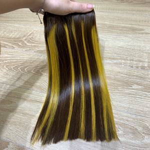 Extensiones de Cabello Remy 100% Virgen Más Vendidas, Trama Doble Cosida a Máquina, Liso, Color Personalizado, Cabello Vietnamita - Product Image 4