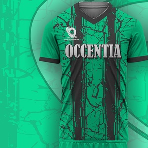 Uniformes de fútbol personalizados de alta calidad, ropa deportiva transpirable, logotipo personalizado, conjunto de diseño impreso por transferencia de calor, estilo 100% poliéster - Product Image 2