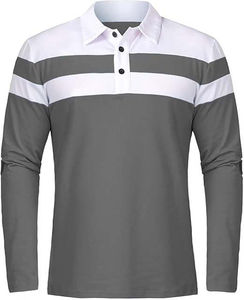 เสื้อโปโลแขนยาวพิมพ์ลาย น้ำหนัก 220 กรัม ราคาถูก ระบายอากาศได้ดี เสื้อยืดลำลองผู้ชาย ผ้าฝ้าย ไซส์ใหญ่ คุณภาพสูง - Product Image 6