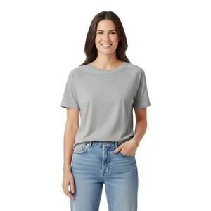 T-shirts pour femmes en coton, hauts décontractés à manches courtes, coupe confortable, design décontracté, tissu léger, idéal pour un usage quotidien - Product Image 2