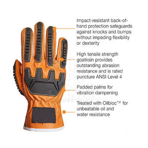Gants de mécanicien en cuir personnalisés avec protection TPR sécurité respirante et imperméable pour les techniciens automobiles - Product Image 4
