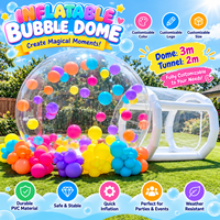 Dôme à bulles gonflable avec tunnel, maison à bulles en PVC transparent, tente à bulles pour enfants, fête, mariage, décoration de stand photo pour événements