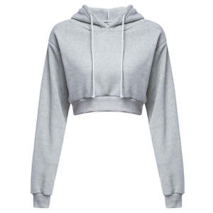 Sudadera Corta con Capucha para Mujer, Precio al por Mayor, Sudadera Corta con Capucha Estampada para Mujer, Fabricada en Fábrica - Product Image 3