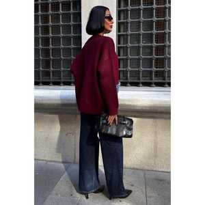 Cárdigan Casual Blanco con Detalles de Mezclilla 5187 - Product Image 3