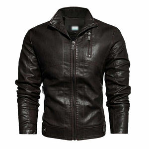 Homme Haute Qualité 2022 Nouveau Pu Cuir Hommes Automne Et Hiver Hommes Vestes En Cuir - Product Image 2