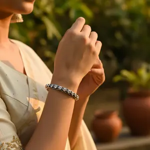 Daily Wear Women's Silver Cubic Zirconia Fashion <b>Bangle</b> <b>Bracelet</b> - Product Image 2