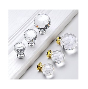 Bouton de porte en acrylique pour commode chambre à coucher commode école cuisine meubles diamant fait à la main en gros décoratif - Product Image 4