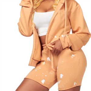 Conjuntos de sudaderas y pantalones cortos de moda para mujer: tela de alta calidad y diseño elegante para salidas Casuales - Product Image 2