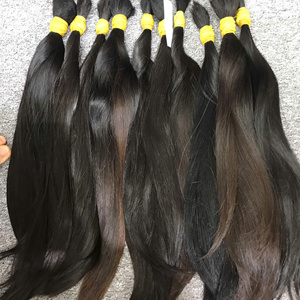 Vente en gros 100% extensions de cheveux humains bruts en vrac style de vague naturelle du Vietnam qualité de cheveux vierges à double tirage - Product Image 2