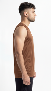 Camiseta de Baloncesto Premium Color Marrón Saddle para Equipos de Competición, Clubes de Entrenamiento, Ropa Deportiva Transpirable de Malla - Product Image 4