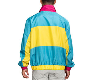 Chaqueta cortavientos arrugada activa para hombre, chaqueta cortavientos de nailon de manga larga de tela de la mejor calidad - Product Image 2