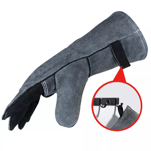 Gants de soudage en cuir de vachette à doigts complets tendance personnalisés poignées confortables robustes gants de soudage de protection - Product Image 4