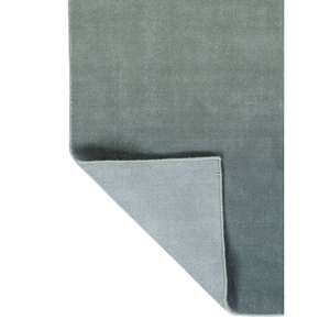 Alfombra de Lana Azul Jean-Hwl-84 Tejida a Mano, Color Sólido, Rectangular, Tamaño 9x12, para Sala de Estar, Entrada, Pasillo, para Adolescentes - Product Image 5