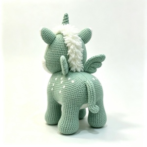 Peluche licorne au crochet personnalisée, pégase licorne amigurumi, animal en peluche tricoté à la main, licorne en peluche douce au crochet - Product Image 5