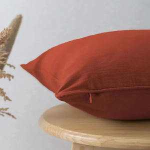 ปลอกหมอนผ้าฝ้าย100% คุณภาพสูงสีทึบปรับแต่งได้พร้อมที่ปิดซิปผ้าคลุมเบาะสำหรับห้องนอนห้องนั่งเล่นที่สมบูรณ์แบบ - Product Image 2