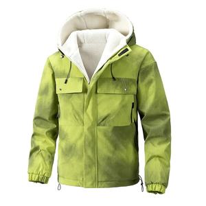 Ventes en gros de vestes matelassées pour hommes à fermeture éclair personnalisées, à double face avec impression de lettres, sangle épaisse, vestes en duvet pour hommes - Product Image 1