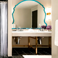 Socles de meuble-lavabo en métal doré luxueux pour plan de travail de salle de bain en pierre haut de gamme, système de pieds sur mesure, table îlot double vasque robuste