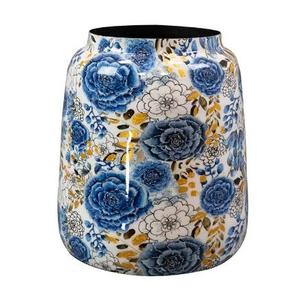 Grand vase à fleurs en aluminium personnalisé, élégant décalcomanie ronde de jardinière de fleurs avec finition émaillée pour la décoration de sol de jardin à la maison - Product Image 2