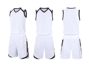 Ensemble de maillots de basket-ball pour hommes, imprimé par sublimation, maillots et shorts réversibles, respirant, léger, pour les vêtements d'équipe, l'école - Product Image 3