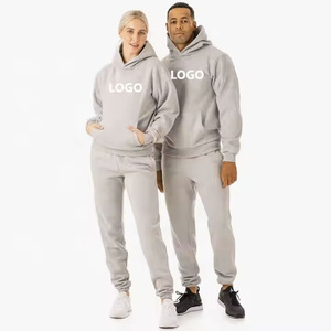 Vente en Gros Personnalisé de Haute Qualité Ensemble de Survêtement en Polaire de Coton Unisexe Surdimensionné Pantalon de Survêtement et Sweat à Capuche Unisexe - Product Image 2