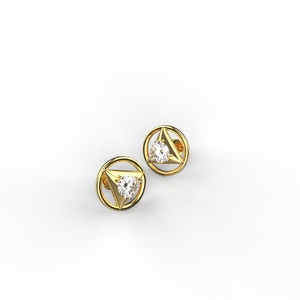 Avarta 18K oro blanco fino Stud pendientes seductores 80 centavos solitario Trendy Lab Grown Diamond para fiesta Pretty Girls 'Jewellery - Product Image 4