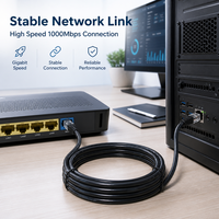 Kabel Ethernet XXD Cat5e Kecepatan Tinggi 1000Mbps RJ45 Patch Cord Tembaga Murni UTP Kabel Jaringan Lan Bersertifikasi CE Grosir Pabrik