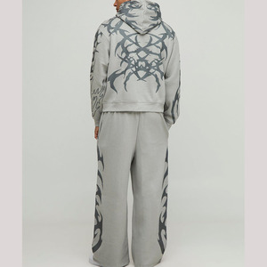 Ensemble de survêtements baggy surdimensionnés pour hommes 2 pièces sweat à capuche et pantalon de survêtement assortis vêtements de détente pour streetwear ou tenue décontractée - Product Image 5