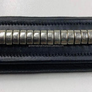 Bande de sourcils de cheval décorative sur mesure, design classique, chaîne vide en cuir véritable brun noir ou beige - Product Image 5