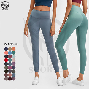 Cintura alta secado rápido Suave 4 vías estiramiento transpirable Yoga correr gimnasio entrenamiento ejercicio Leggings Fitness entrenamiento deportes Pantalones - Product Image 4
