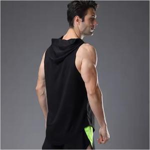 Débardeur à capuche de fitness d'hiver pour hommes respirant séchage rapide numérique polaire sport musculation porter tissé poche de tissage - Product Image 6