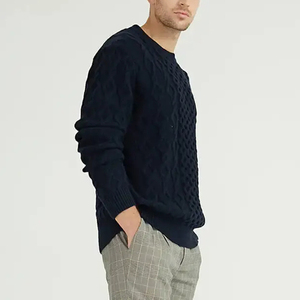 Wholesale New Design 2026 Men's Round Neck <b>Winter</b> Wear Sweater Breathable and Comfortable with Custom Color and Size - Product Image 4